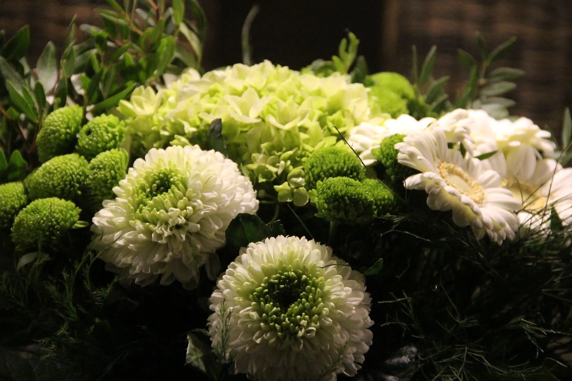 bouquet de fleurs blanches