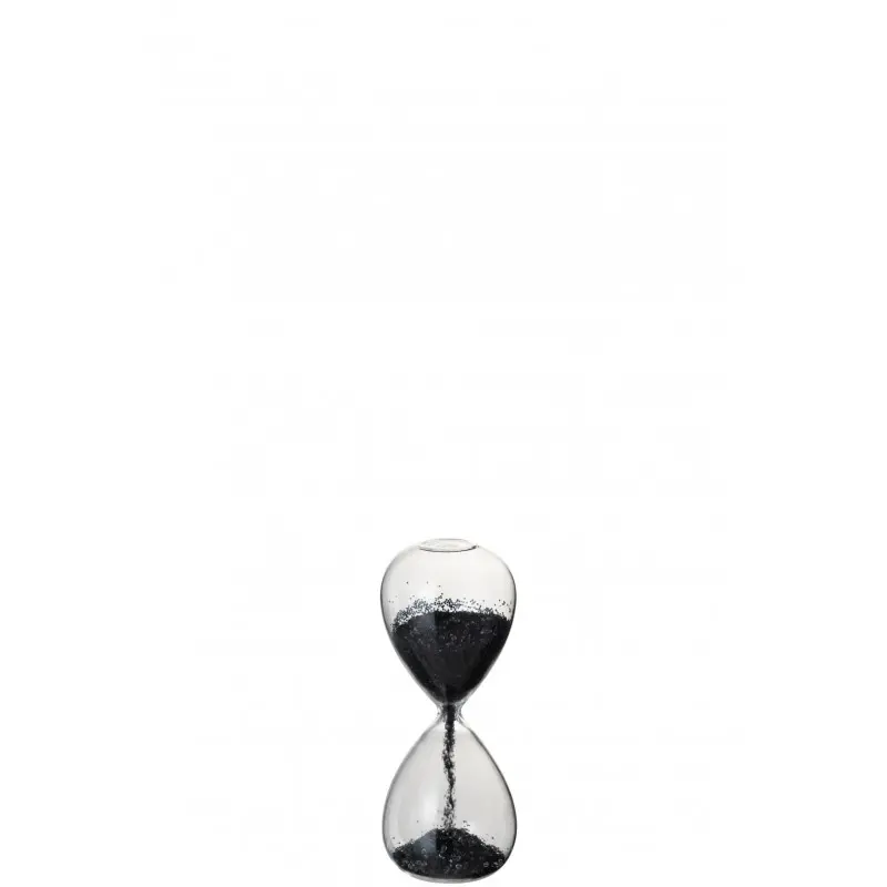 [97630] Sablier perles de verre noires Small J-Line