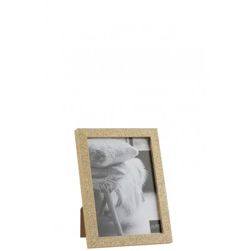 [8121] Cadre photo doré M J-Line