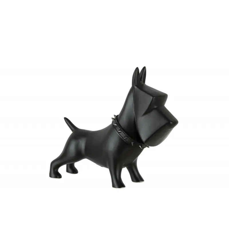 [26997] Chien céramique noir L J-Line